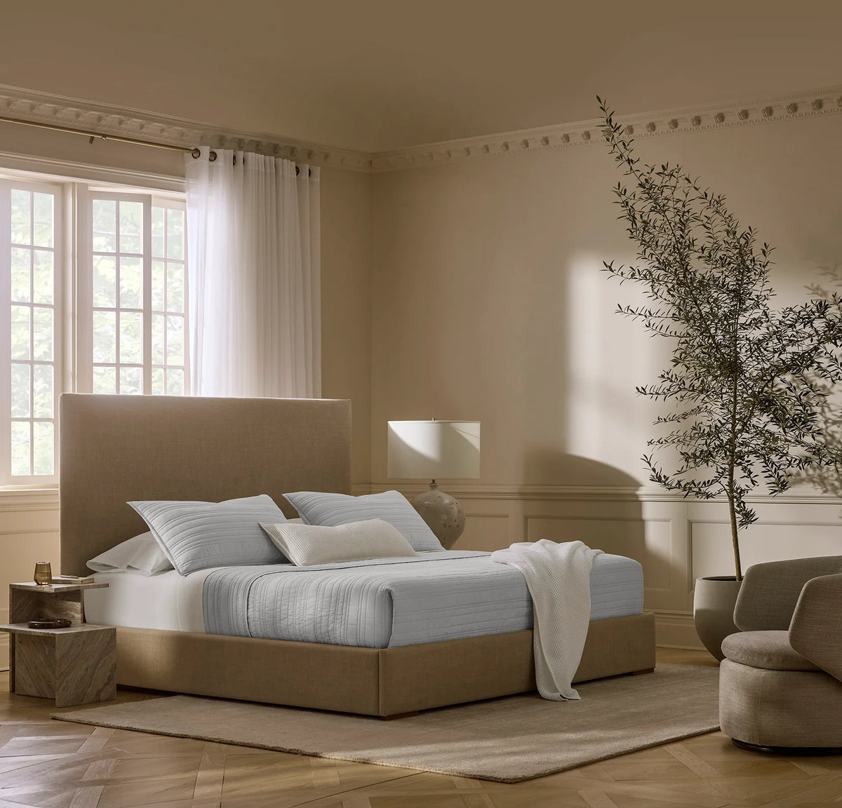 Signature Stripe Quilt Set - Mist