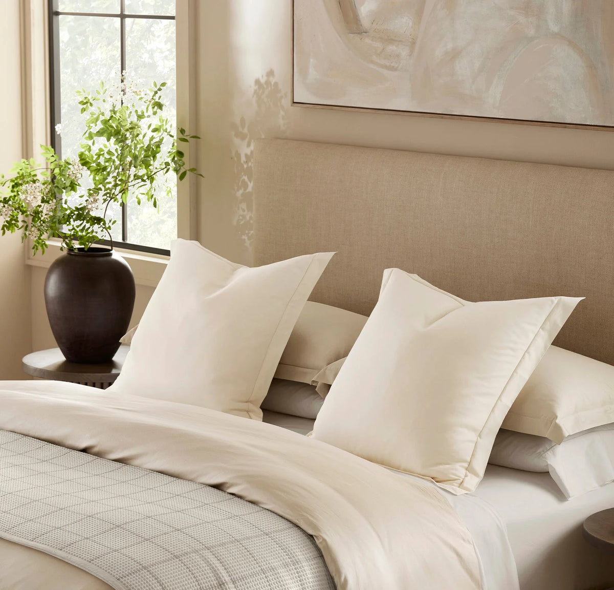 Signature Hemmed Sham - Natural