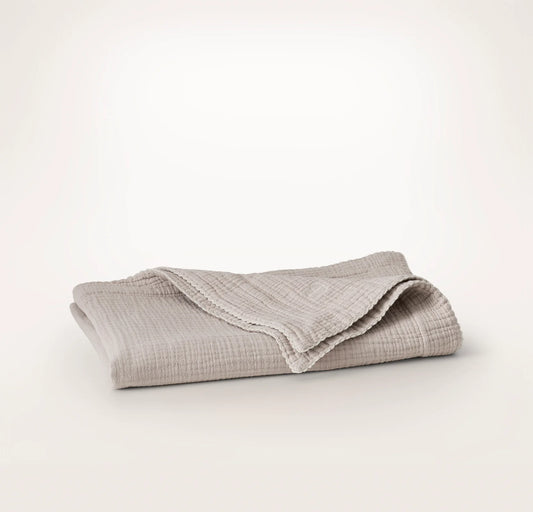 Dream Baby Blanket - Pewter/Cream Picot