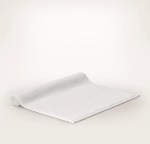 Turkish Ribbed Bath Mat - White