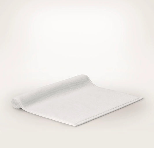 Turkish Ribbed Bath Mat - White