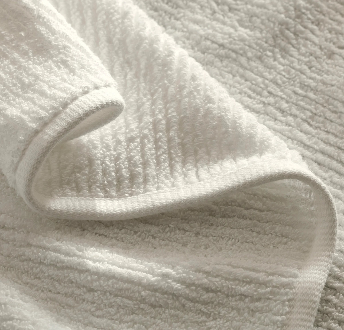 Turkish Ribbed Hand Towels (Pair) - Cream