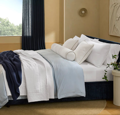 Signature Handstitched Quilted Sham - White
