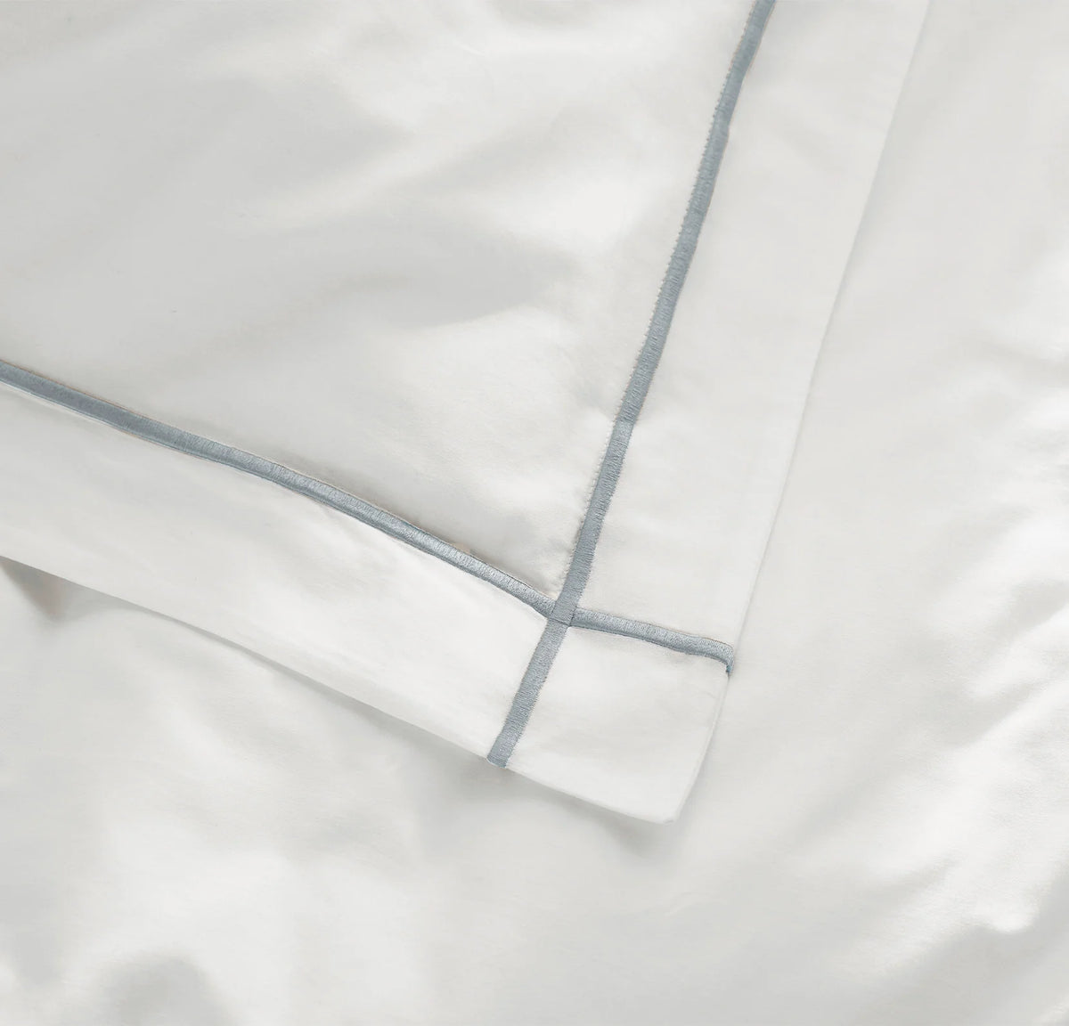 Percale Embellished Duvet Set - White/Shore Embroidered