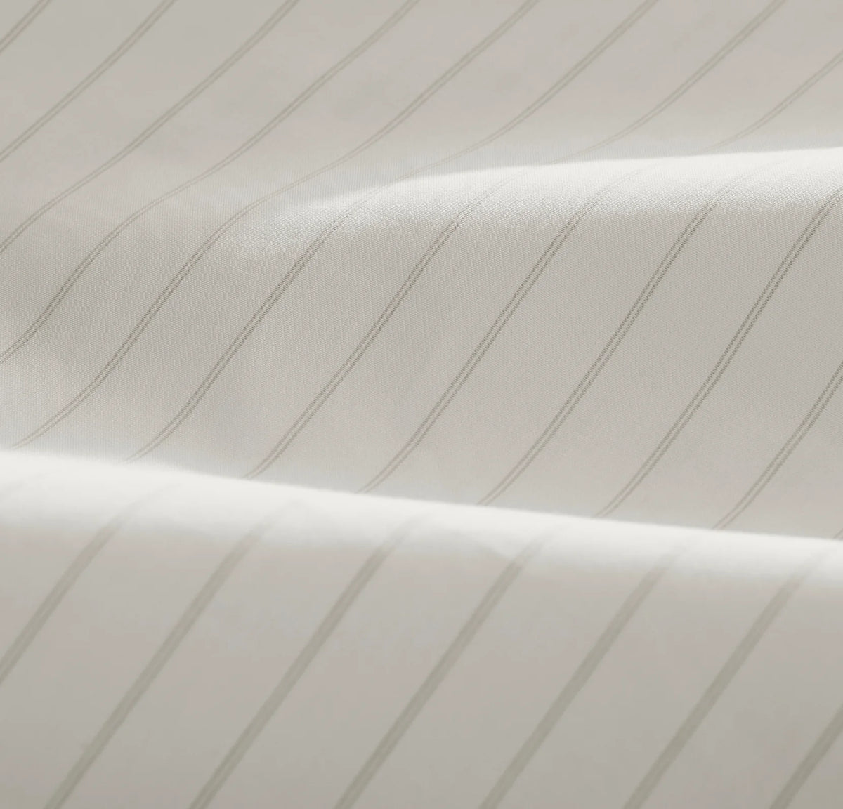 Percale Hemmed Sheet Set - White/Oak Simple Stripe