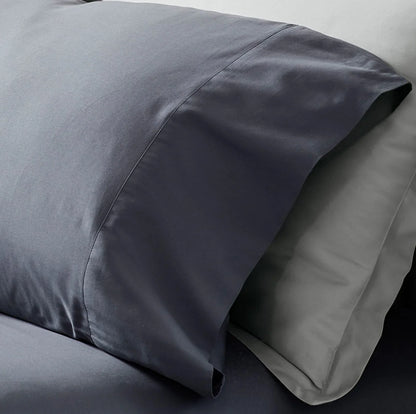 Percale Hemmed Pillowcase Set - Mineral