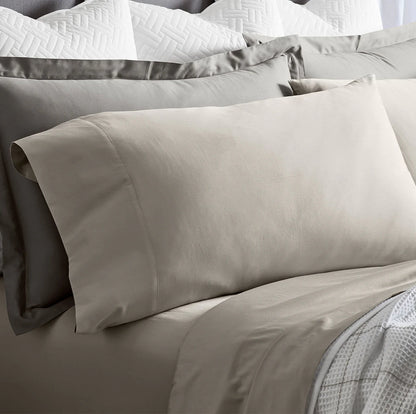 Percale Hemmed Pillowcase Set - Pewter