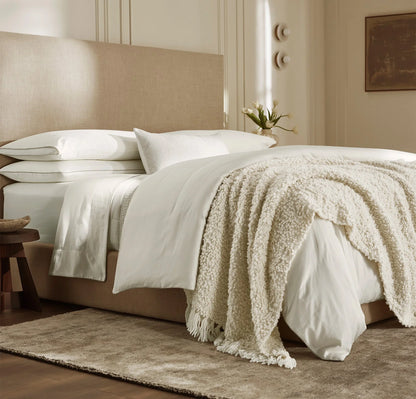 Cozy Boucle Throw Blanket - Cream