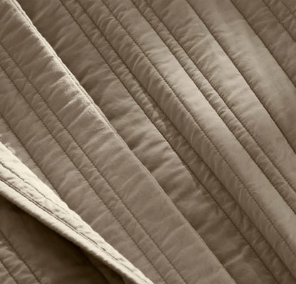 Signature Stripe Quilt Set - Oak