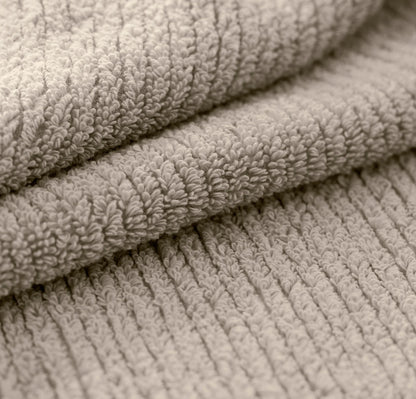 Turkish Ribbed Hand Towels (Pair) - Oak
