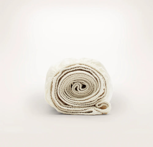 Percale Hemmed Fitted Sheet - Cream