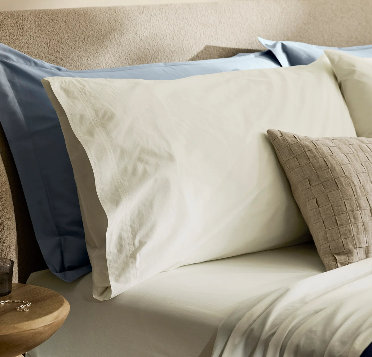 Percale Vintage Washed Pillowcase Set - Vintage Cream