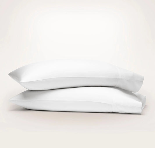 Percale Hemmed Pillowcase Set - White