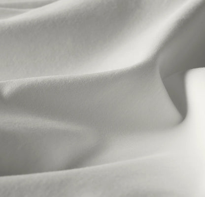Percale Hemmed Fitted Sheet - White