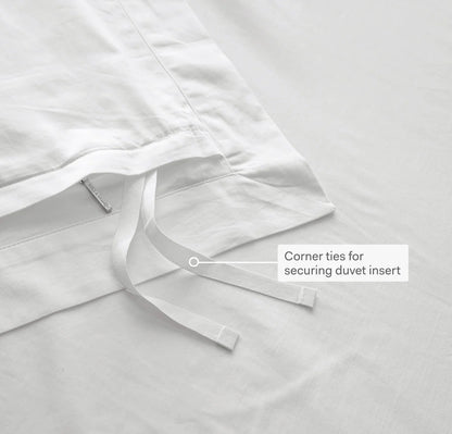 Signature Embellished Duvet Set - White/Pewter/Oak Trielle
