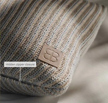 Sunday Knit Pillow Cover - Coastal Navy