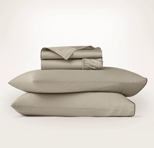 Signature Embellished Sheet Set - Oak/Walnut Piped Edge