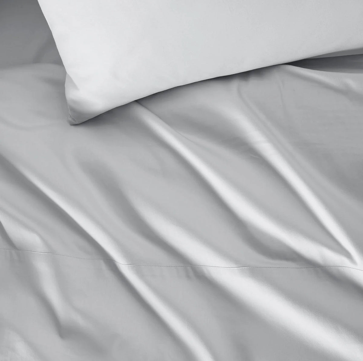 Percale Hemmed Fabric Swatch - Sky