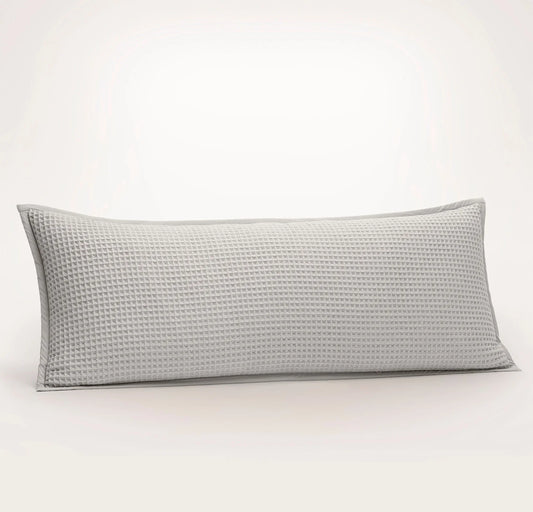 Waffle Pillow Cover - Pewter