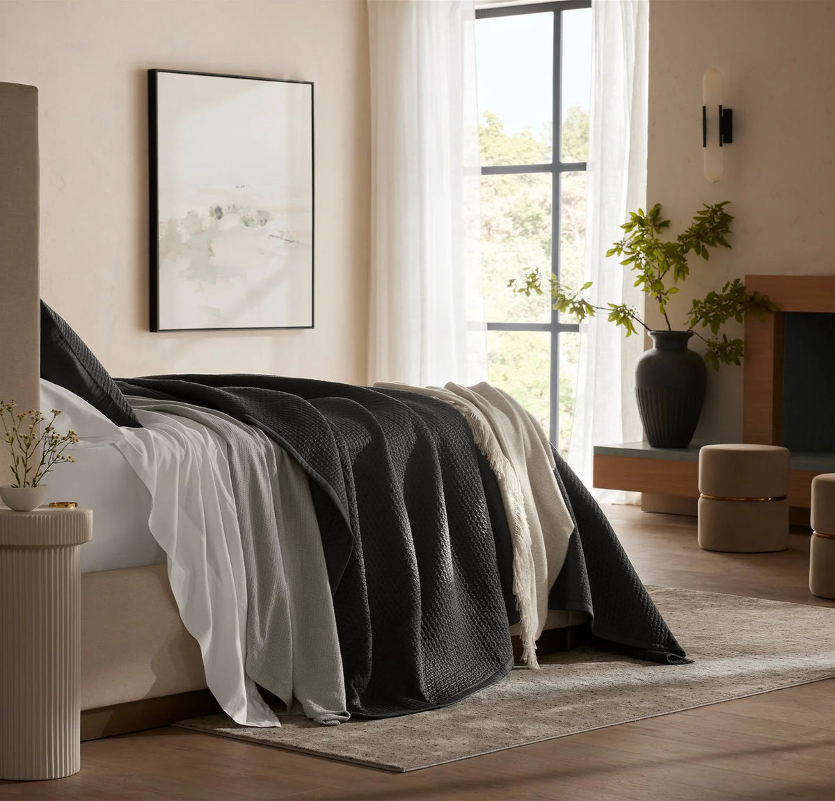 Signature Textured Stitch Quilt - Night