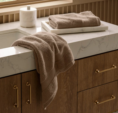 Plush Hand Towels (Pair) - Walnut