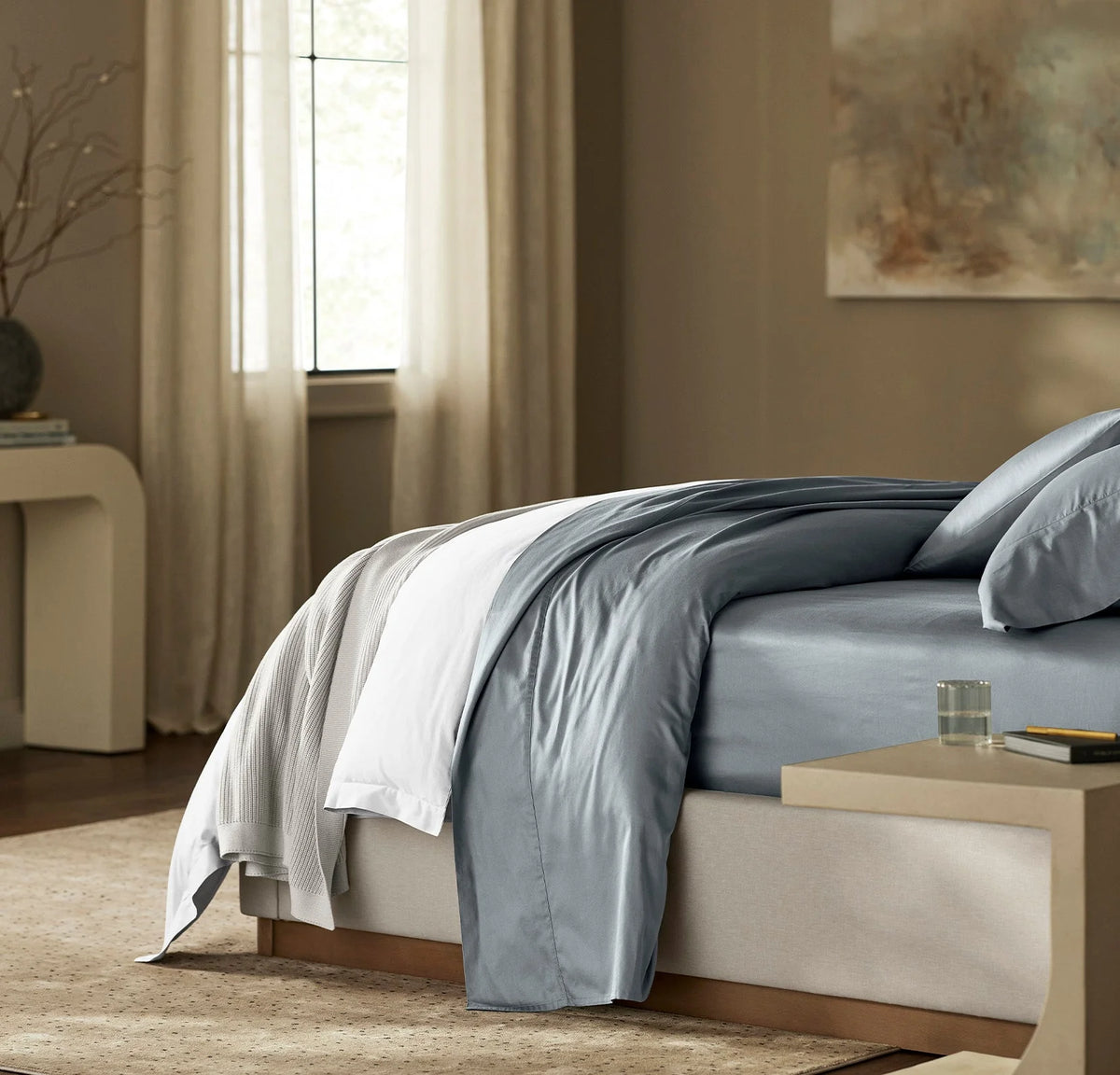 Signature Hemmed Sheet Set - Bluestone
