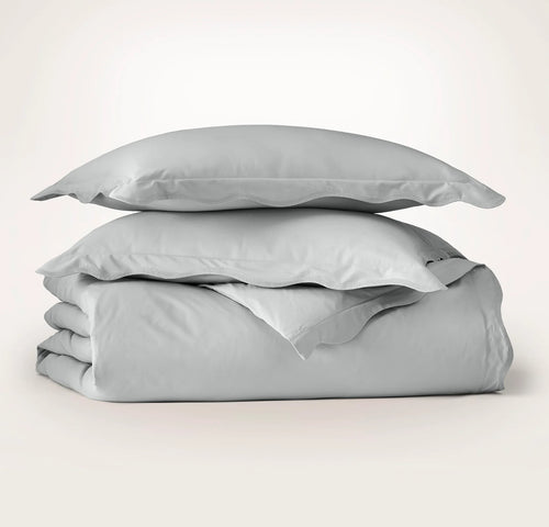 Signature Embellished Duvet Set - Shore/Shore Curved Edge