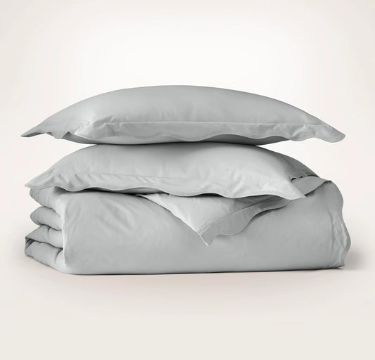 Signature Embellished Duvet Set - Shore/Shore Curved Edge
