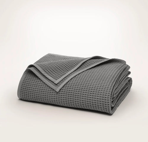 Waffle Bed Blanket - Stone