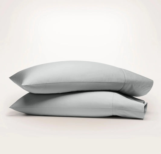 Percale Hemmed Pillowcase Set - Shore