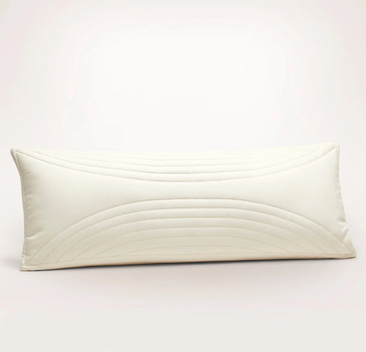 Signature Quilted Arch Pillow Cover (Lumbar) - Cream