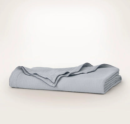 Dream Bed Blanket - Shore/Bluestone Picot