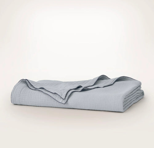 Dream Bed Blanket - Shore/Bluestone Picot