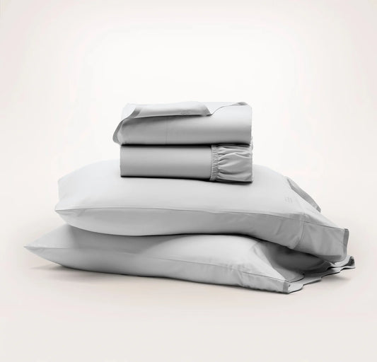 Signature Embellished Sheet Set - Sky/Shore Curved Edge