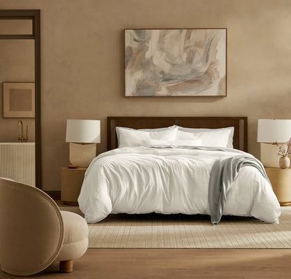 Percale Vintage Washed Duvet Set - Vintage White