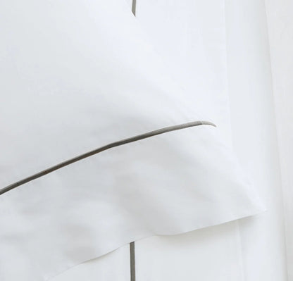 Signature Embellished Sheet Set - White/Stone Embroidered