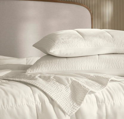 Signature Handstitched Quilted Sham - Cream