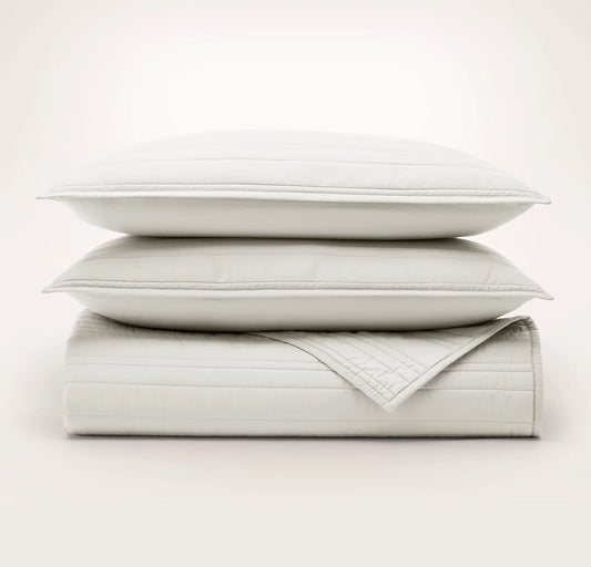 Signature Stripe Quilt Set - Mist