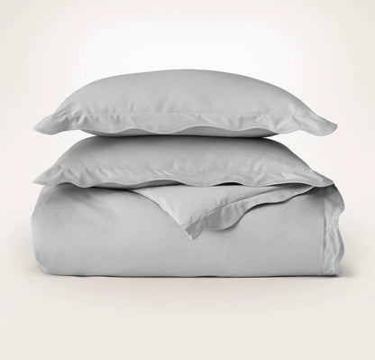 Percale Embellished Duvet Set - Shore/Shore Curved Edge