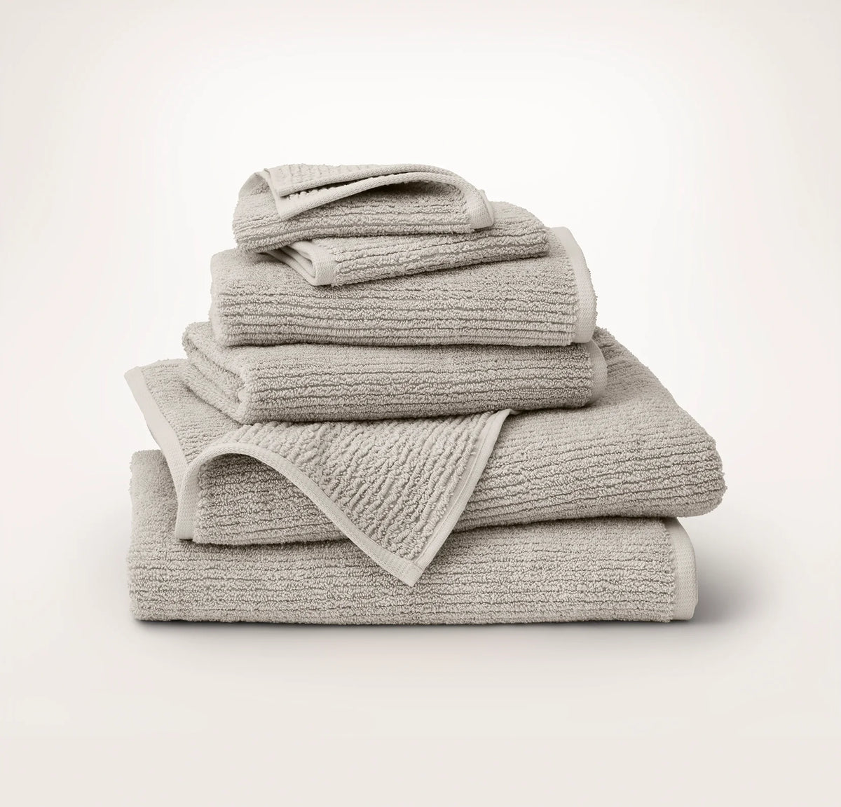 Turkish Ribbed Bath Towel Set