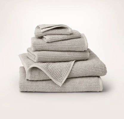 Turkish Ribbed Bath Towel Set