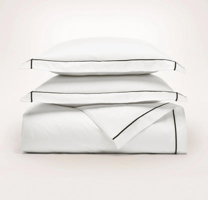 Signature Embellished Duvet Set - White/Night Embroidered