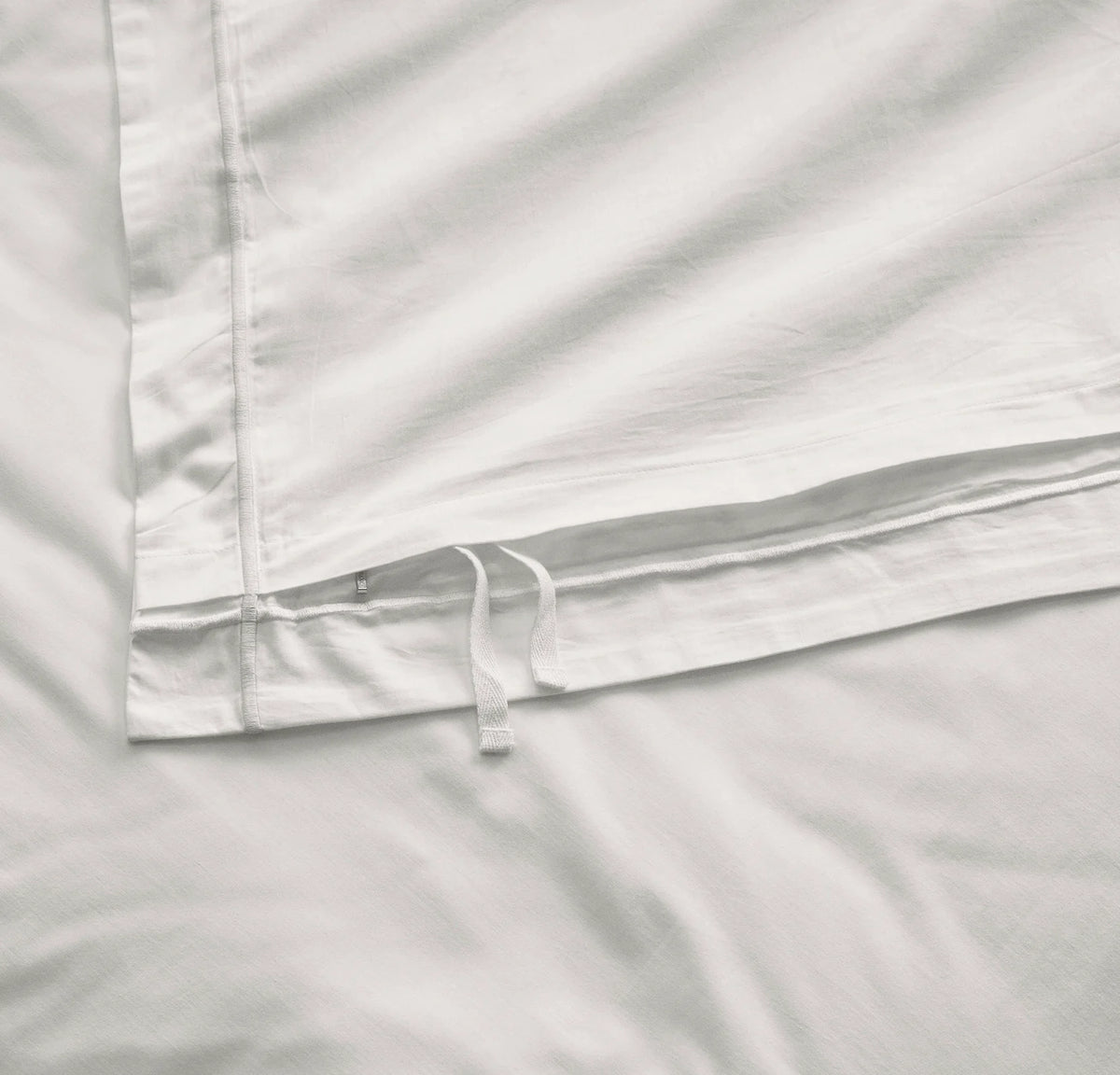 Percale Embellished Duvet Set - White/White Embroidered