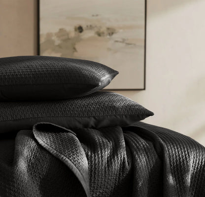 Signature Textured Stitch Quilted Sham - Night