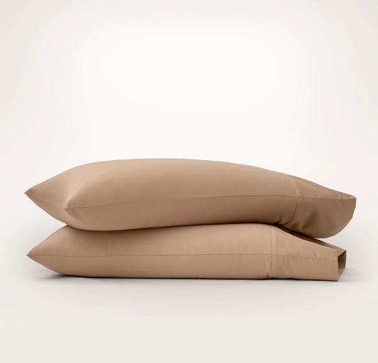 Signature Hemmed Pillowcase Set - Camel