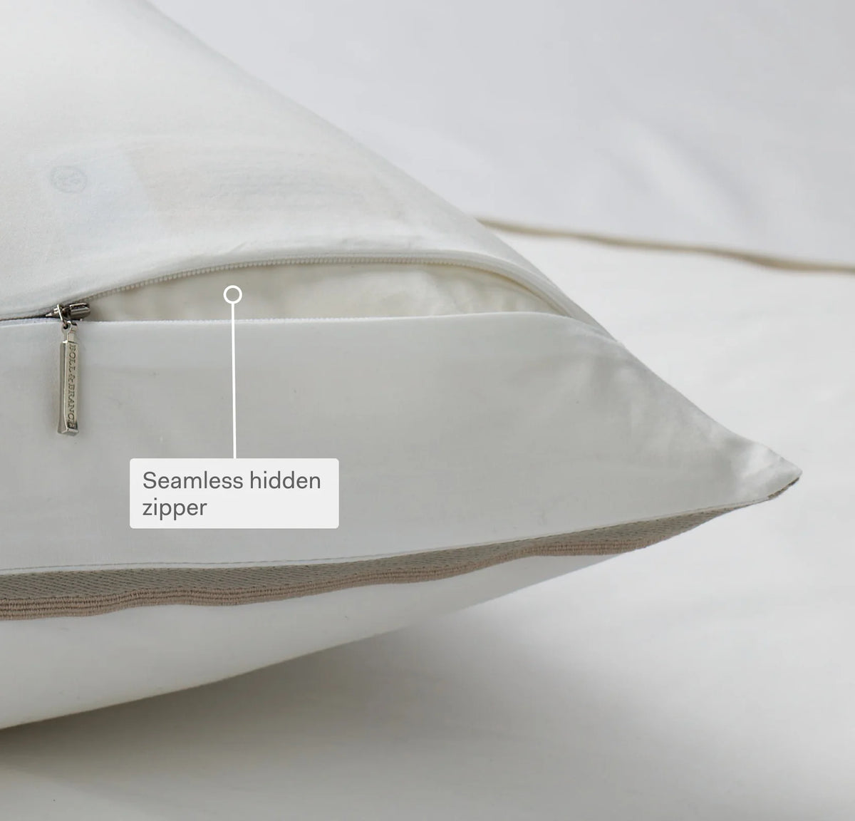Signature Embellished Duvet Set - White/Pewter/Oak Trielle