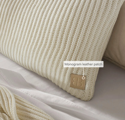 Sunday Knit Pillow Cover - Cream