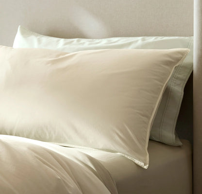 Percale Vintage Washed Duvet Set - Vintage Cream