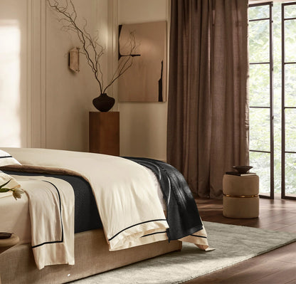 Two-Tone Ribbed Rug - Oak/Cream