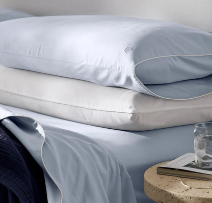 Signature Embellished Sheet Set - Hydrangea/White Piped Edge